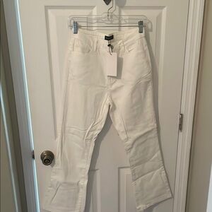 MOTF White Boot Cut Jeans High-Waisted Denim